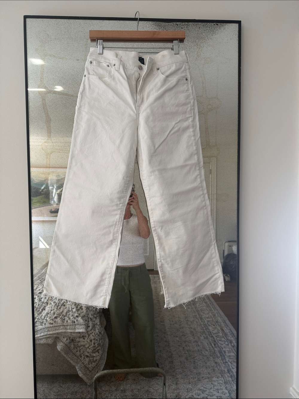 J. Crew Off-White Wide-Leg Jeans